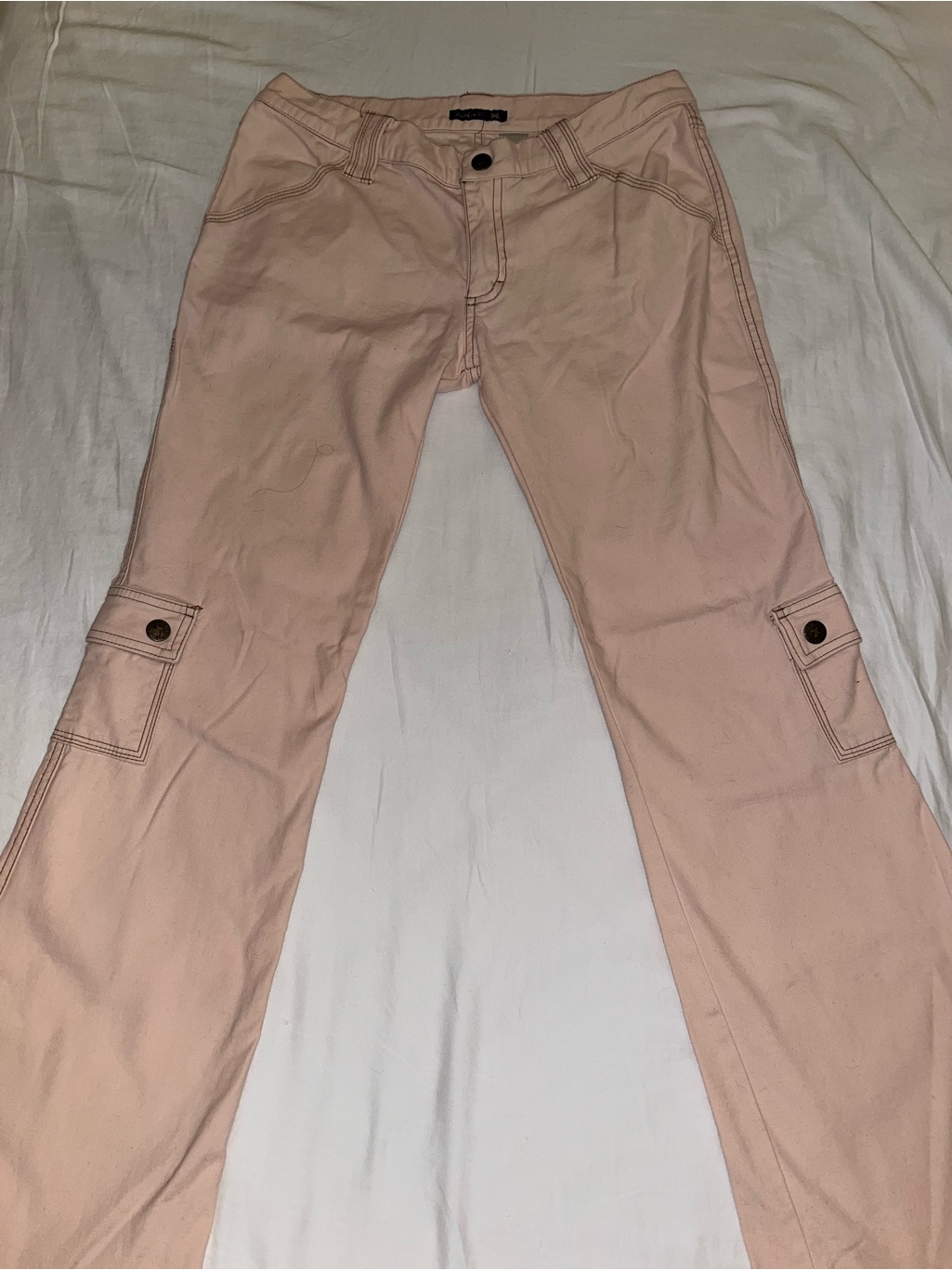 Y2k $186 Vintage Frankie B. Blush High Rise Cargo Pants Size 8